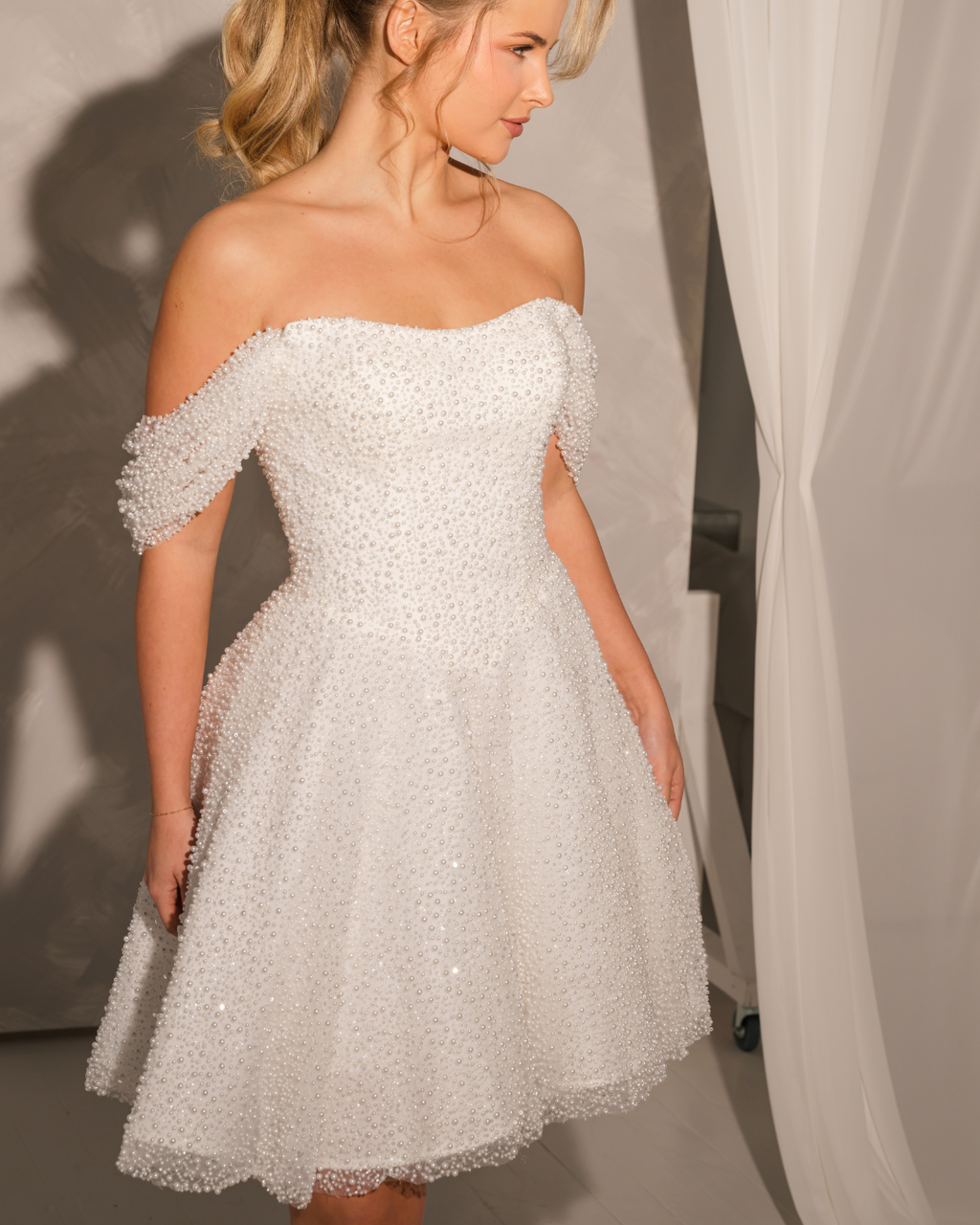 FRANKIE - Pearl Embellished 3 in 1 Bridal Reception Dress (Made to Order)