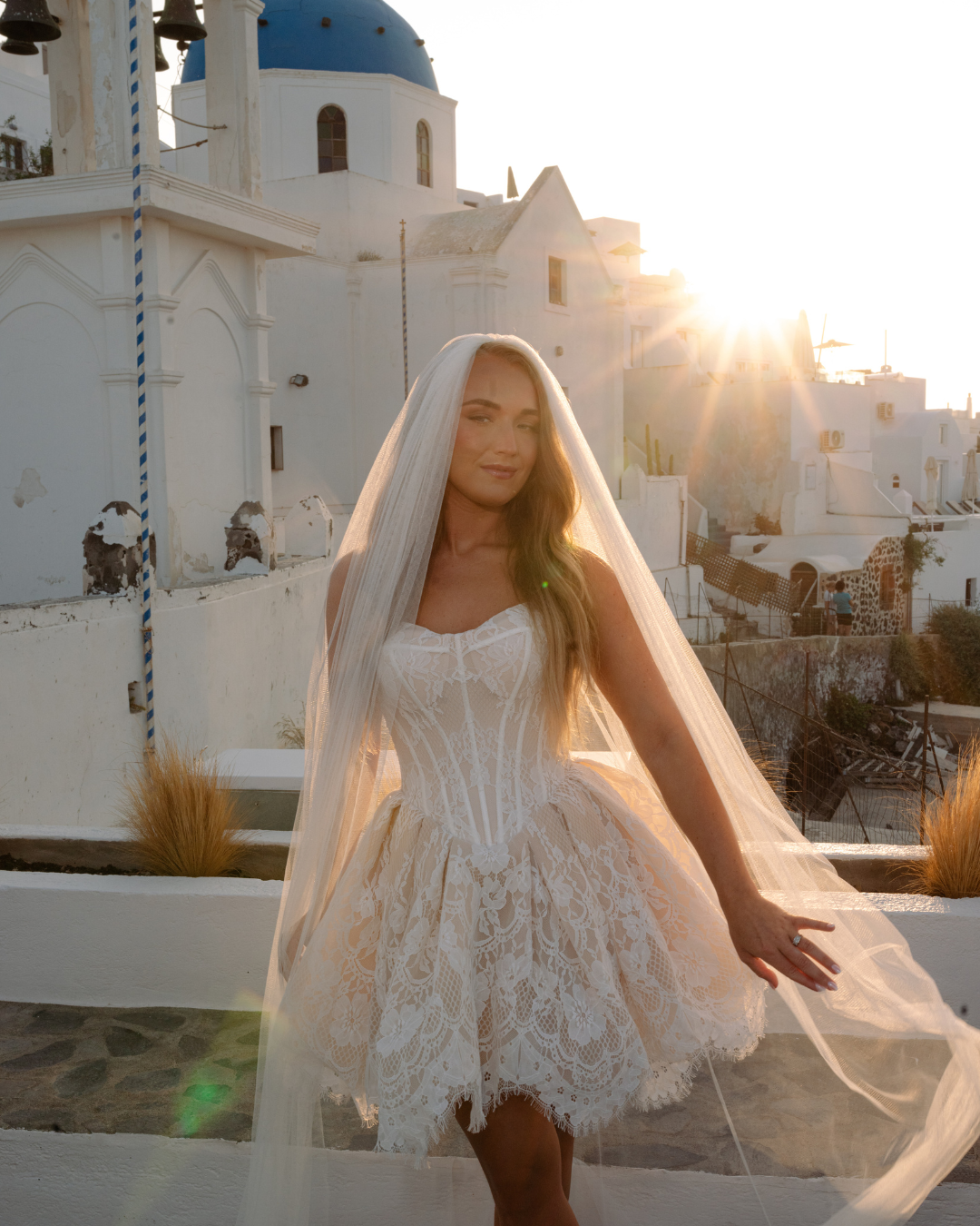 ATHENA - Lace Corset Waist Bridal Mini (Made to Order) Aurelle Attire ATHENA - Lace Corset Waist Bridal Mini (Made to Order) Aurelle Attire