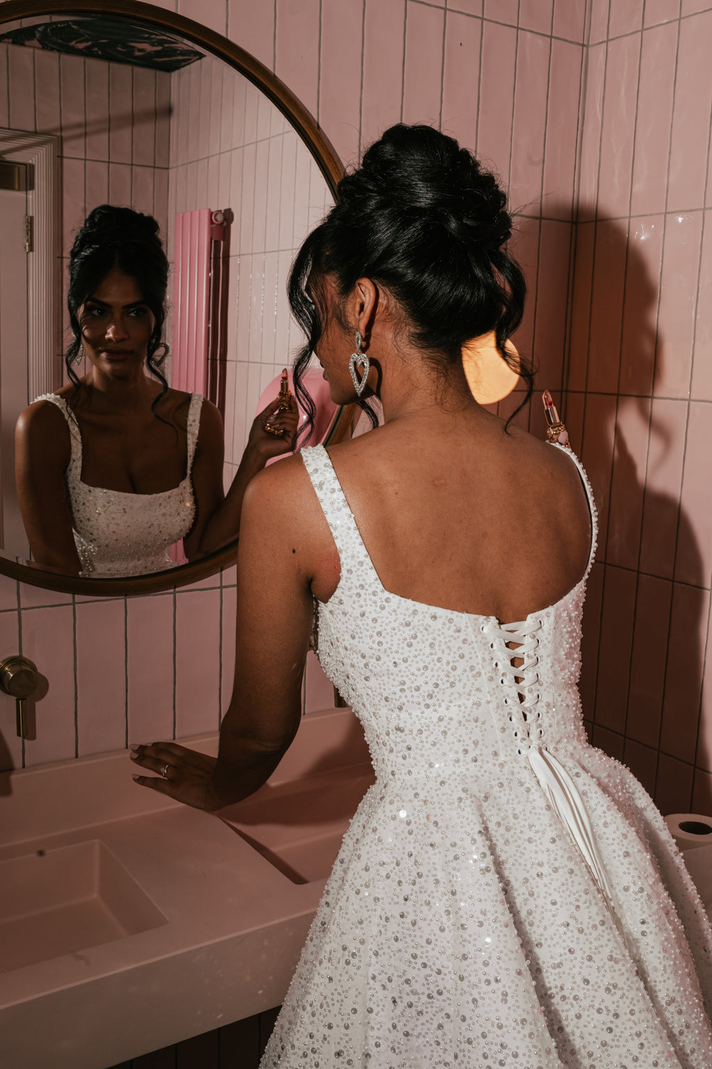 Daphne - Embellished Bridal Mini Dress Aurelle Attire Daphne - Embellished Bridal Mini Dress Aurelle Attire